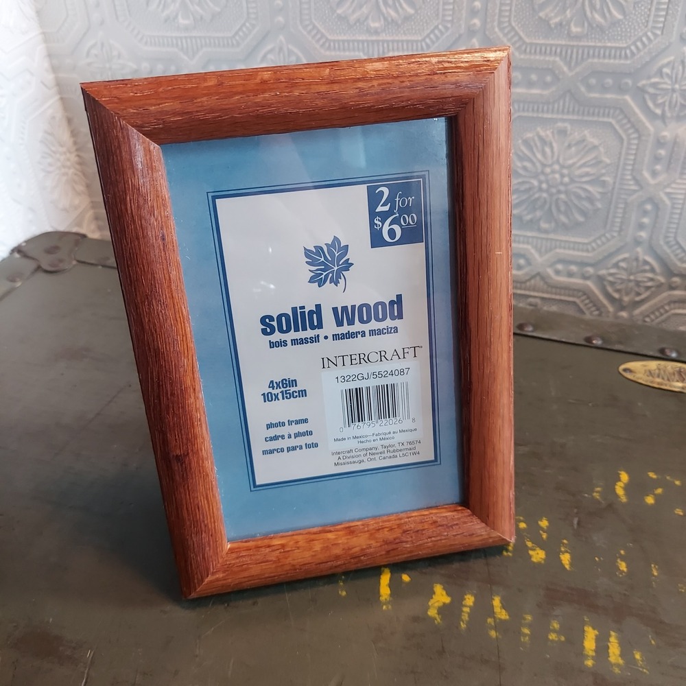 Intercraft Solid Wood 4x6 Photo Frame Brown Natural Grain 1322GJ/5524087